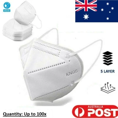 $17.95 • Buy 10-100x KN95 N95 Face Masks BULK 5 Layer Disposable Respirator Cover Australia