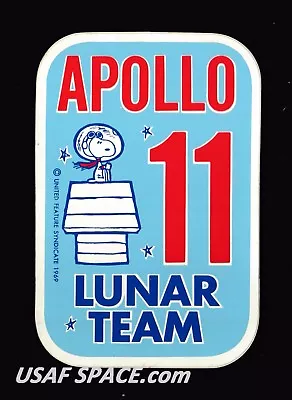 Authentic Vintage Snoopy Apollo 11 Lunar Team Nasa Space Sticker-decal Mint** • $41.95