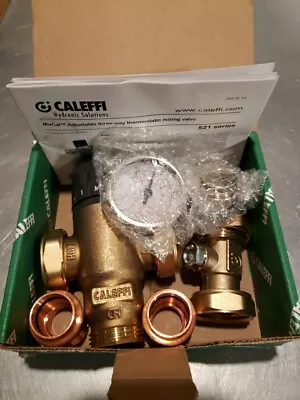 Caleffi 521516A MixCal 3-Way Thermostatic Mixing Valve W/ Gauge 3/4  Press • $139