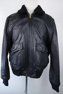 San Diego Leather G-1 Flight Bomber Leather Jacket Men Size 46 XL Made In USA • $149.97