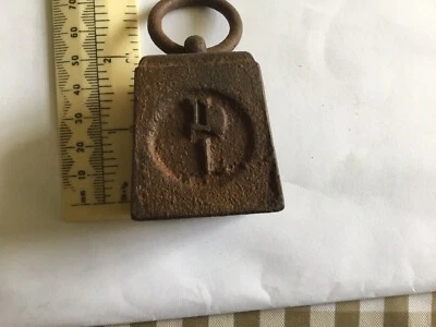 £5 • Buy VINTAGE 1lb CAST IRON BAR WEIGHT BY GPO POST OFFICE BALANCED SCALES HOME DECOR!
