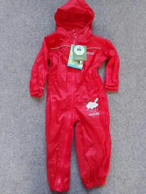 Unisex All In One Red Puddle Suit/rain Suit  18-24 Months  Regatta New/tags • £9.99