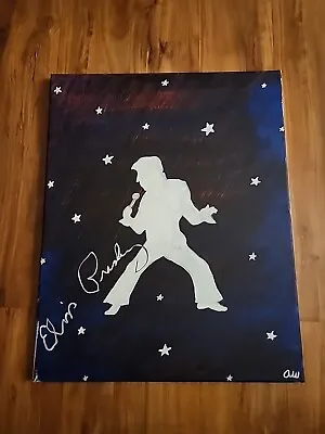 Elvis Presley Acrylic Painting 16x20 Canvas • $40