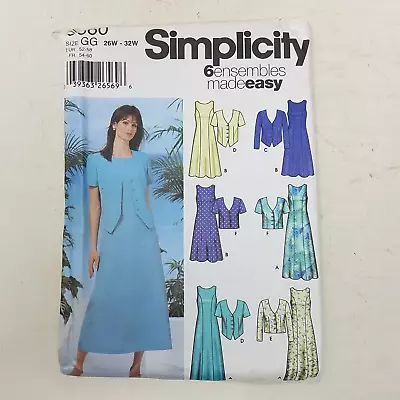 Simplicity Sewing Pattern Maxi Dress Jacket 5660 Womens 26W-32W UNCUT Plus Size • $24.59