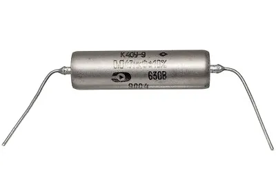 0.047uF NOS K40Y-9 Silver Color Paper In Oil Capacitor Soviet Military Spec. • $7.95