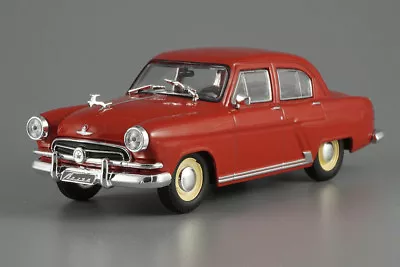 GAZ-21 Volga M21 Red Soviet Sedan 1957 Year 1/43 Scale Collectible Model Car • $31.97