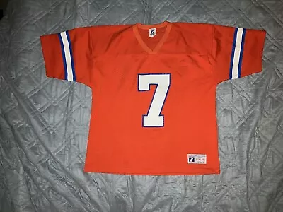 Vintage 70s-80s LOGO 7 Orange Football Jersey Denver Broncos #7 Size L • $49.99