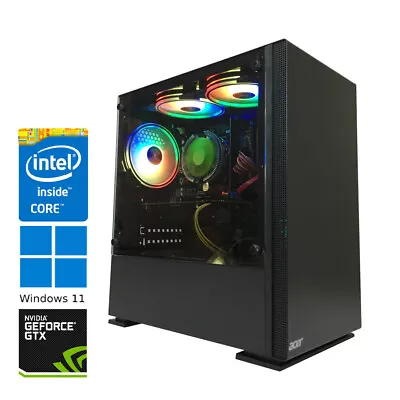 Gaming PC Desktop Intel Core I7 3.6GHz/GTX 1060 6GB/1TB SSD/16GB RAM/RGB/WiFi/BT • $558