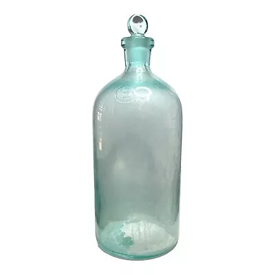 Antique JT Baker Chemical Company 12” Blue Green Pharmaceutical Bottle '20s-'30s • $150.99