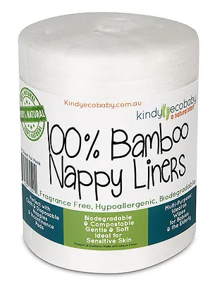 250 X Bamboo Flushable Nappy Liners/Inserts Nappy Cloth Baby Diaper Liners  • $27.99