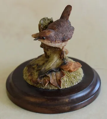 Country Artists England Wren Autumn Leaves Bird Ornament Plinth R C And Co 1984 • £5