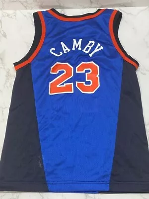 Vintage 2000’s New York Knicks Champion Marcus Camby Jersey Size Kids S 8 • $60