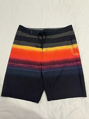 Hurley Phantom Board Shorts Mens Size 30 Black Sunset Surf Swim Beach Casual • $9.95