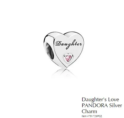 $40 • Buy PANDORA Charm Sterling Silver ALE S925 DAUGHTERS LOVE 791726PCZ  FI