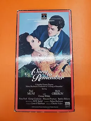 ⭐️⭐️⭐️⭐️⭐️ A Song To Remember VHS Paul Muni Merle Oberson Vintage 1944 RARE • $9.33