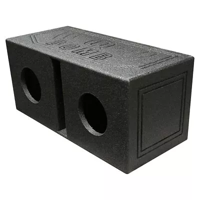 DUAL 6.5  SLOT-PORTED SUBWOOFER ENCLOSURE CAR SPEAKER BOX W/ DURABLE BED LINER • $99.99