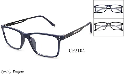 Unisex Clear Lens Glasses Quality Square Classic Vintage Spring Hinged UV 100% • $9.95