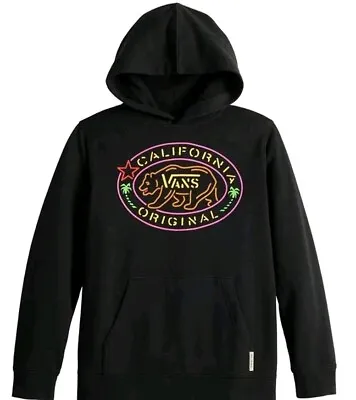 Vans Boys Medium 10-12 Hoodie California Original Sign Bear Neon Color NWT • $24.99