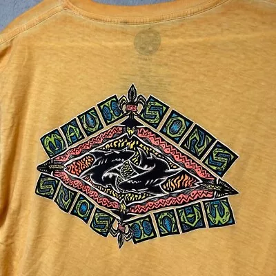 Maui And Sons T-shirt Men's L Yellow Surfing Beach 100% Cotton Short Sleeve • $22.99