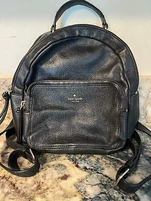 Kate Spade Black Leather Mini Backpack • $55.99