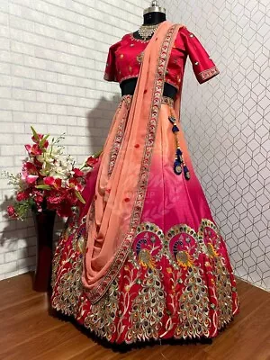 Indian Pakistani Wedding Wear Lengha Party Bridal Ethnic Lehenga Choli Bollywood • $47.99