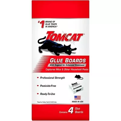 Tomcat Mouse-Insect Glue Boards With Immediate Grip Glue Ready-To-Use 4 Traps • $5.84