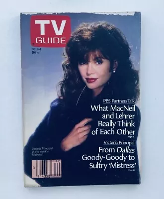 TV Guide Magazine October 3 1987 Victoria Principal Pittsburgh Metro Ed No Label • $13.45