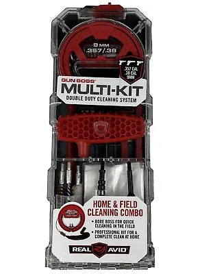 Real Avid Gun Boss .357 .38 9MM Multi-Kit Double Duty Home And Field Cleaning • £25.92