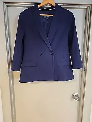 Jcrew Womens Blazer Jacket Size 14. Navy Blue Textured Fabric. • $29.99