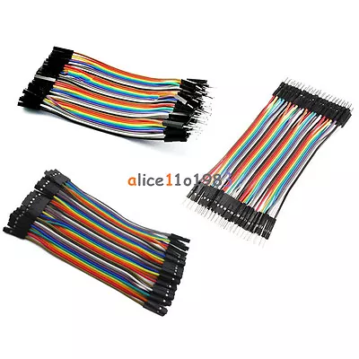 40PCS Male Female Dupont Wire Cables Jumpers 10CM 2.54MM  1P-1P For Arduino • $1.25