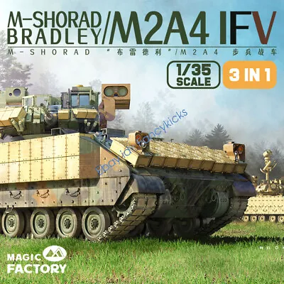 Magic Factory 2004 1/35 M-shorad Bradley /m2a4 Ifv 3 In1 Model Kit • $59.93