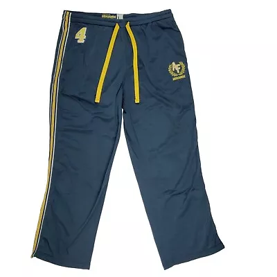 Abercrombie Fitch Men's Large Leg Zipper Blue Track Warm Up Lined Pants Michigan • $24.99