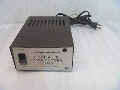 Vintage Micronta Regulated 12 Volt Power Supply #22-124A 13.8VDC-2.5A  Tested  • $29.95