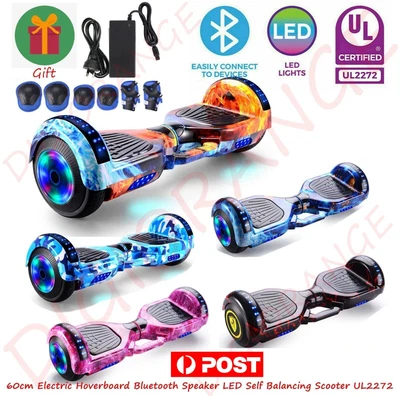 $170.49 • Buy 7  60cm Electric Hoverboard Bluetooth Speaker LED Self Balancing Scooter UL AU