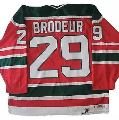 MARTIN BRODEUR NEW JERSEY DEVILS CCM ROOKIE JERSEY NHL 75th ANN XL 10TH PATCH • $300