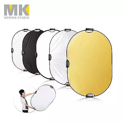 5in1 Light Reflector Collapsible Mulit Photography Photo Studio Diffuser 24x36  • $26.99