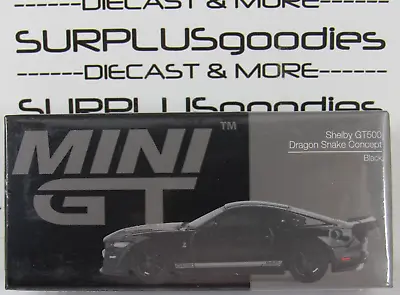 2023 Mini-GT Overseas Ed.: Black FORD MUSTANG SHELBY GT500 Dragon Snake Concept • $11.95