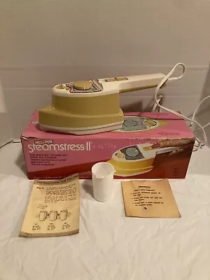 Vintage 70s Osrow Steamstress II Lightweight Steam Press Iron Complete • $25