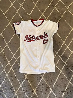 $9 • Buy Washington Nationals White Jersey “beanstack” Size Small