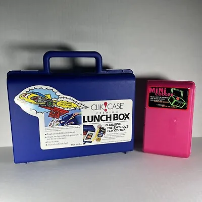 Vintage Clik Case Lunch Box And Drink Mini Cooler 90’s  With Vintage Stickers • $35