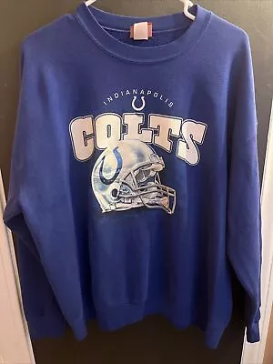 🏈🏟️Vintage 90’s Indianapolis Colts Helmet Sweater NFL  XL‼️ • $35