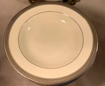 Japan MIKASA L3235 Palatial Platinum Rimmed Soup Plate • $15.99