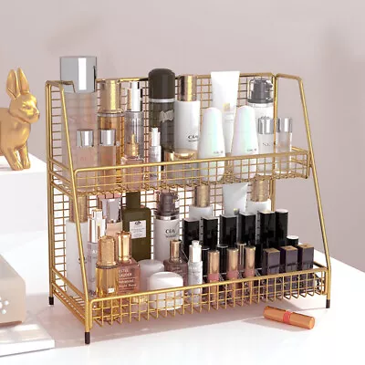 2 Tier Kitchen Spice Rack Bathroom Bedroom Makeup Perfume Organizer Shelf Stand • £8.95