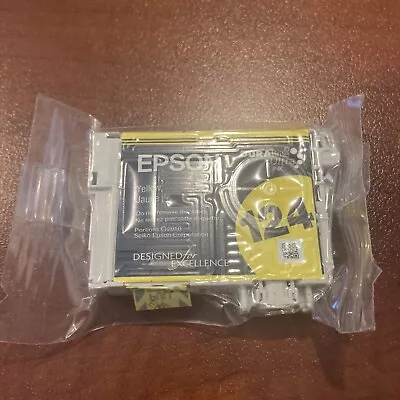 New In Sealed Package Epson 124 Ink Cartridge Yellow FAST SHIP • $8.95