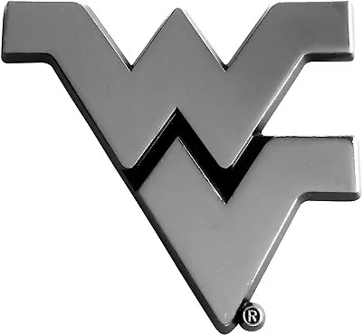 West Virginia Mountaineers Premium Metal Chrome Auto Emblem Decal University • $14.79