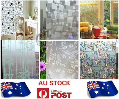 90cm X 2m Floral Privacy Frosted Frosting Removable Glass Stick Window Film • $14.99