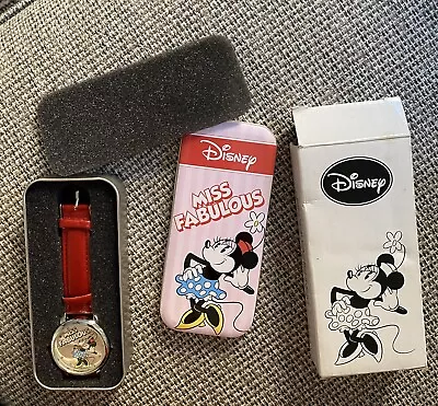Disney Miss Fabulous Minnie Mouse Watch Never Worn. In Original Box. • $15