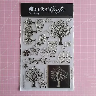 Kanban Crafts Stamp Set - Owls 20 Stamps New • £2