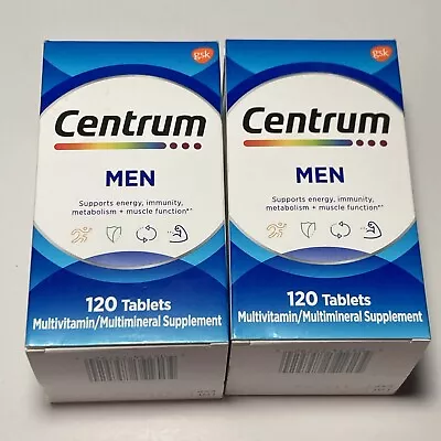 (2 BOX) CENTRUM MEN MultiVitamin Supplement TOTAL 240 Tablets EXP:5/24 • $12