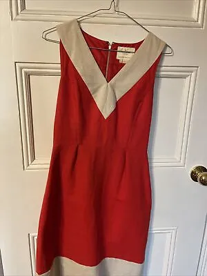 Kate Spade Dress 0 Red Linen AU6 XS • $25